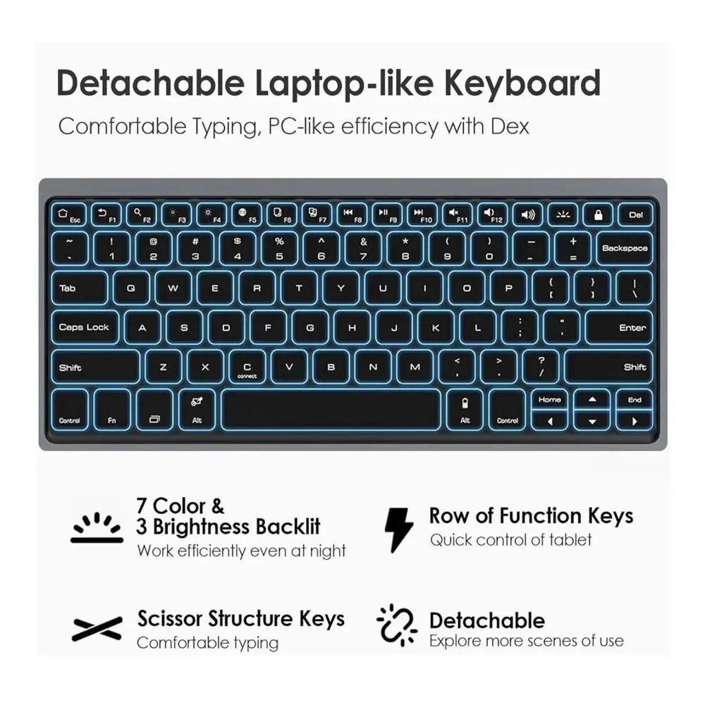 Nillkin Samsung Galaxy Tab S10 FE Plus 13.1 Keyboard Case Backlit Trackpad
